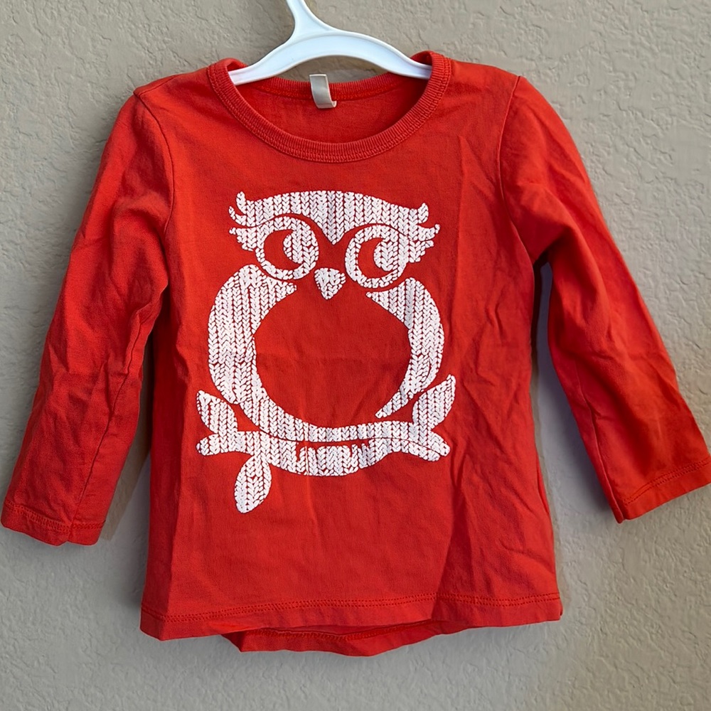 Benetton Baby organic cotton long sleeve owl shirt